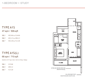 the-botany-at-dairy-farm-floor-plan-1-bedroom-study-type-a1s-506sqft